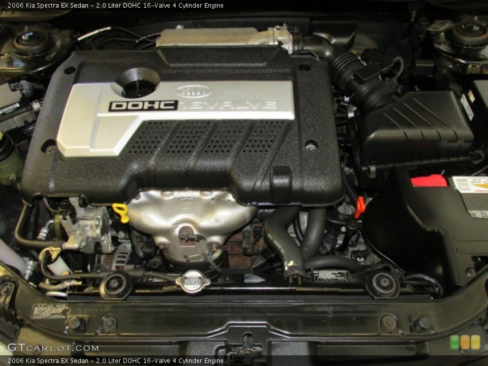 2.0 Liter DOHC 16-Valve 4 Cylinder 2006 Kia Spectra Engine
