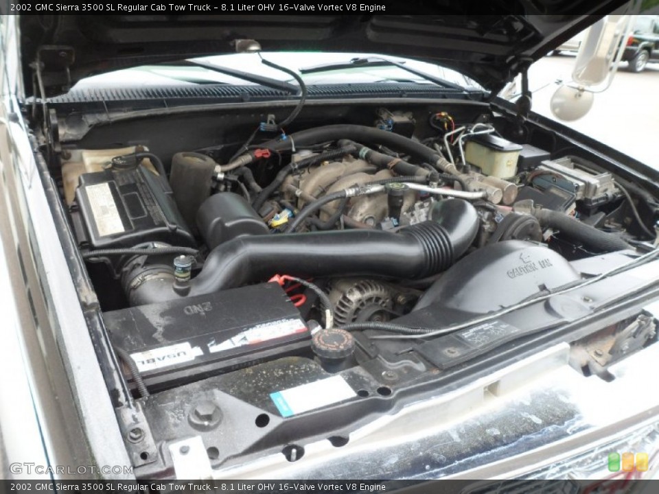8.1 Liter OHV 16-Valve Vortec V8 2002 GMC Sierra 3500 Engine