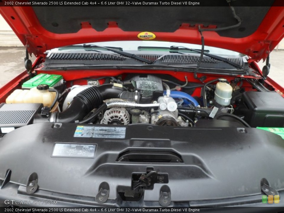 6.6 Liter OHV 32-Valve Duramax Turbo Diesel V8 Engine for the 2002 Chevrolet Silverado 2500 #80690486