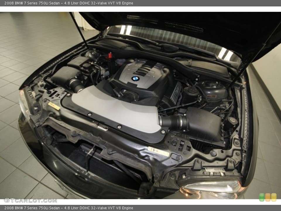 4.8 Liter DOHC 32-Valve VVT V8 Engine for the 2008 BMW 7 Series #80704379