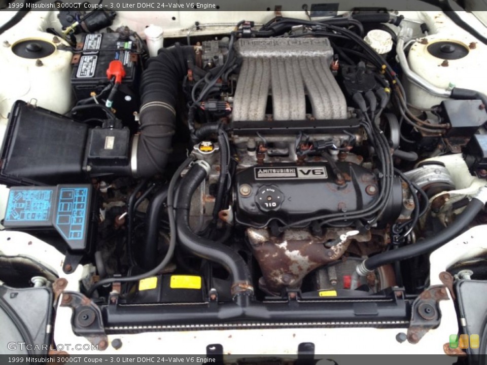 3.0 Liter DOHC 24-Valve V6 1999 Mitsubishi 3000GT Engine