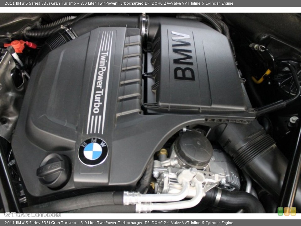 3.0 Liter TwinPower Turbocharged DFI DOHC 24-Valve VVT Inline 6 Cylinder 2011 BMW 5 Series Engine