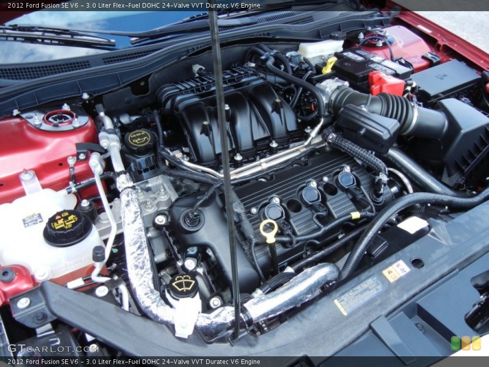 3.0 Liter Flex-Fuel DOHC 24-Valve VVT Duratec V6 2012 Ford Fusion Engine