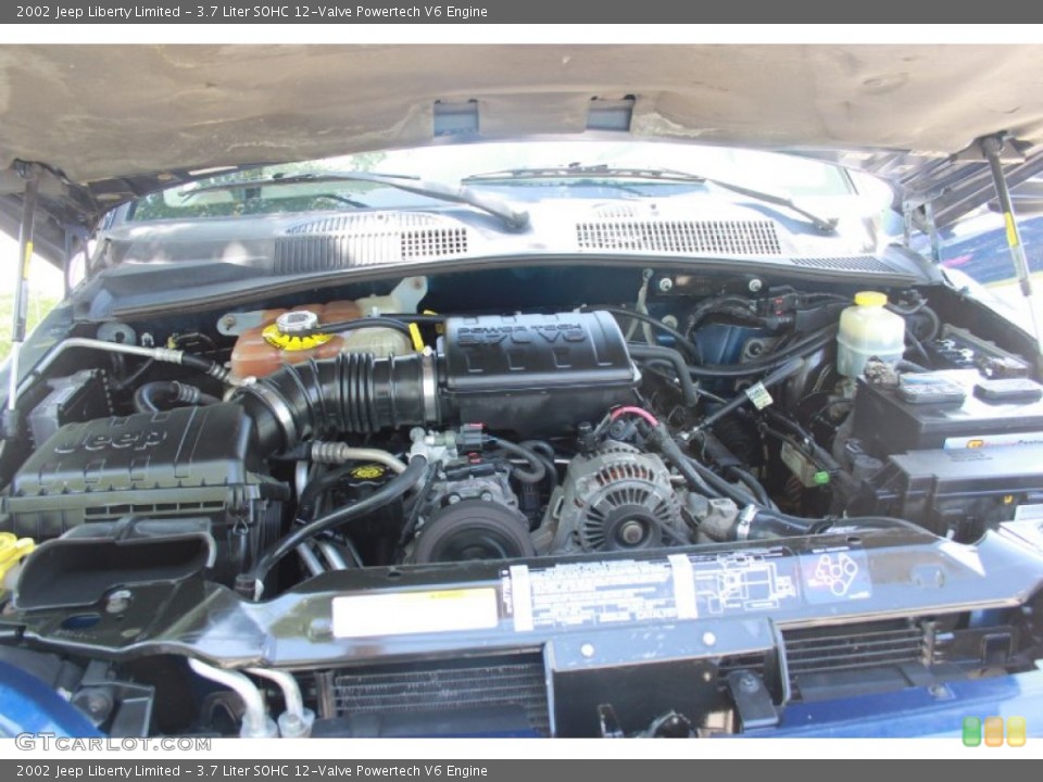 3.7 Liter SOHC 12-Valve Powertech V6 2002 Jeep Liberty Engine