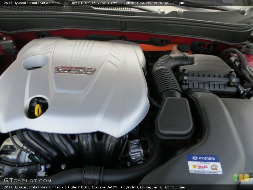 2.4 Liter h DOHC 16-Valve D-CVVT 4 Cylinder Gasoline/Electric Hybrid Engine for the 2013 Hyundai Sonata #80823236