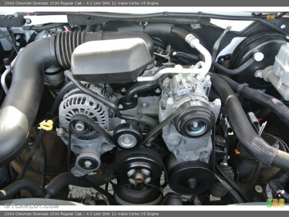 4.3 Liter OHV 12-Valve Vortec V6 Engine for the 2009 Chevrolet Silverado 1500 #80826047