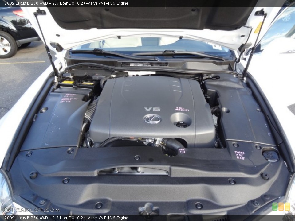 2.5 Liter DOHC 24-Valve VVT-i V6 Engine for the 2009 Lexus IS #80844532