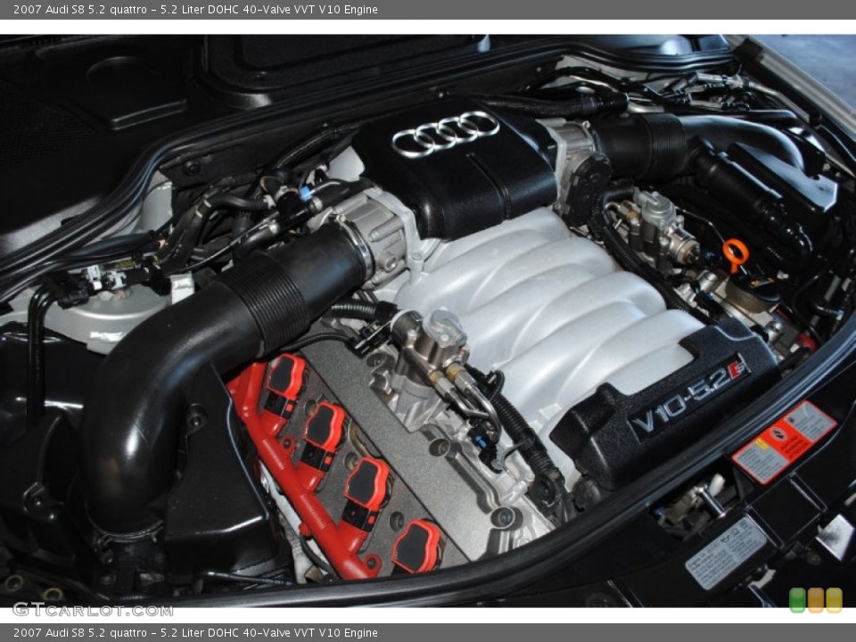 5.2 Liter DOHC 40-Valve VVT V10 2007 Audi S8 Engine