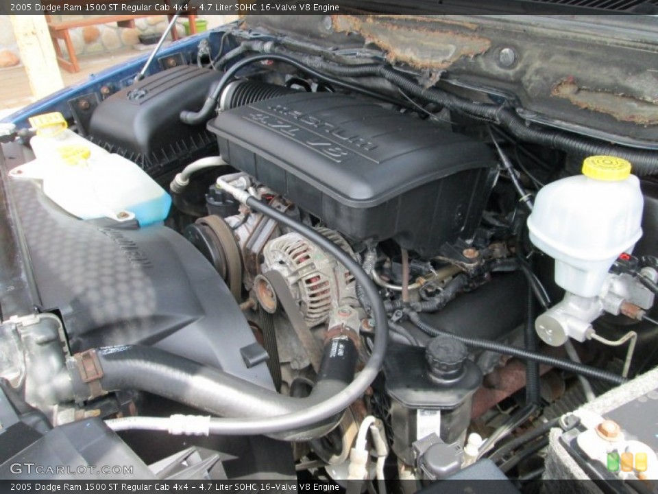 4.7 Liter SOHC 16-Valve V8 Engine for the 2005 Dodge Ram 1500 #80857713