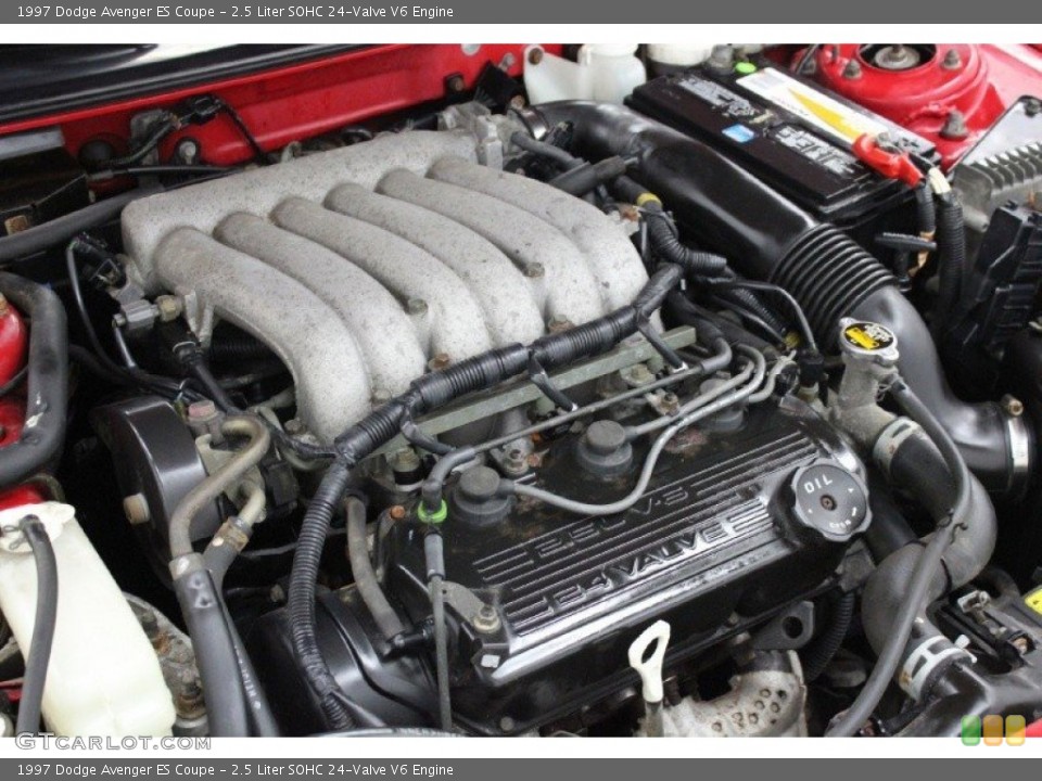 2.5 Liter SOHC 24-Valve V6 1997 Dodge Avenger Engine