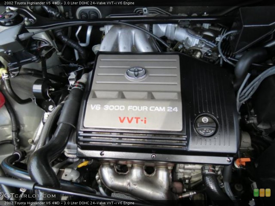 3.0 Liter DOHC 24-Valve VVT-i V6 2002 Toyota Highlander Engine
