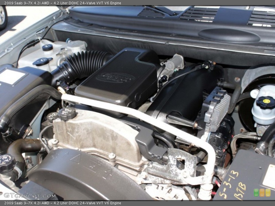 4.2 Liter DOHC 24-Valve VVT V6 2009 Saab 9-7X Engine