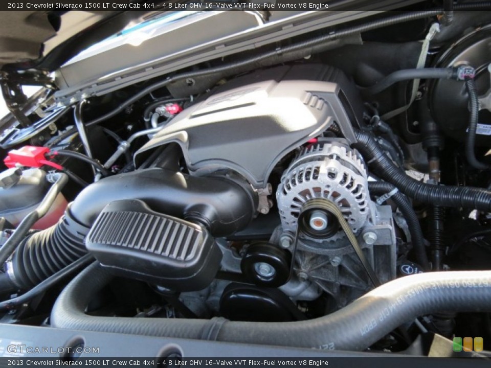 4.8 Liter OHV 16-Valve VVT Flex-Fuel Vortec V8 Engine for the 2013 Chevrolet Silverado 1500 #80881226