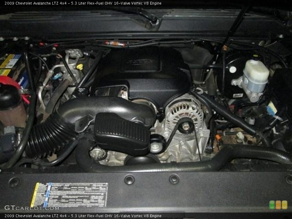 5.3 Liter Flex-Fuel OHV 16-Valve Vortec V8 Engine for the 2009 Chevrolet Avalanche #80938019