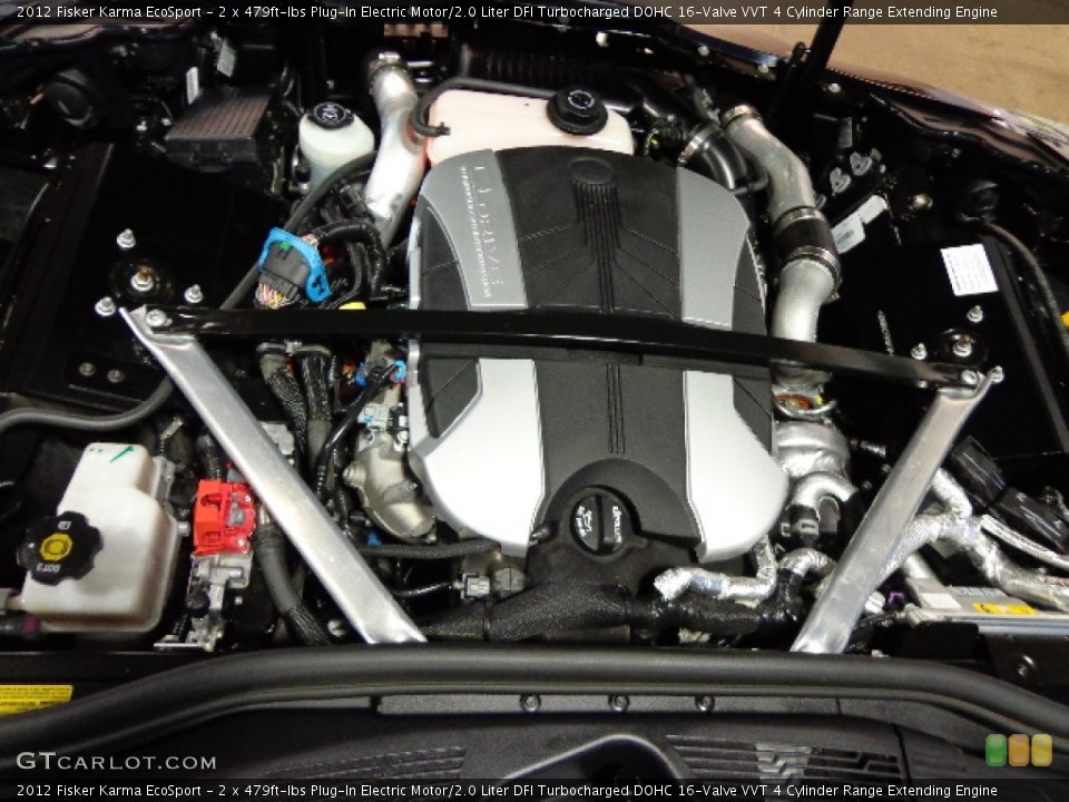 2 x 479ft-lbs Plug-In Electric Motor/2.0 Liter DFI Turbocharged DOHC 16-Valve VVT 4 Cylinder Range Extending Engine for the 2012 Fisker Karma #80966415