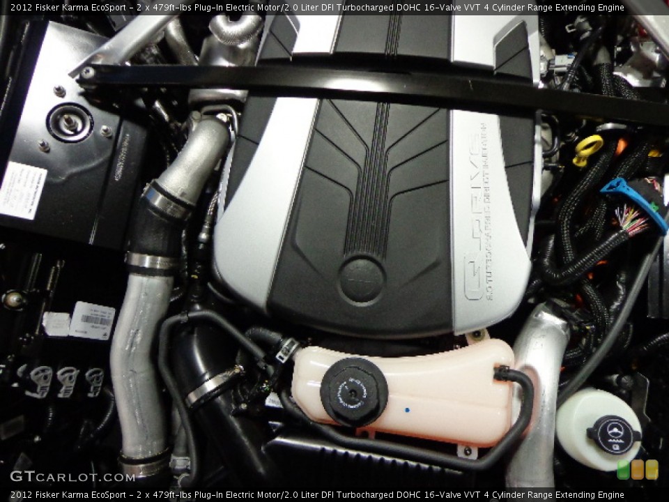 2 x 479ft-lbs Plug-In Electric Motor/2.0 Liter DFI Turbocharged DOHC 16-Valve VVT 4 Cylinder Range Extending Engine for the 2012 Fisker Karma #80966442