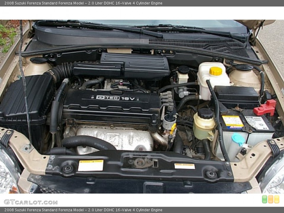 2.0 Liter DOHC 16-Valve 4 Cylinder 2008 Suzuki Forenza Engine