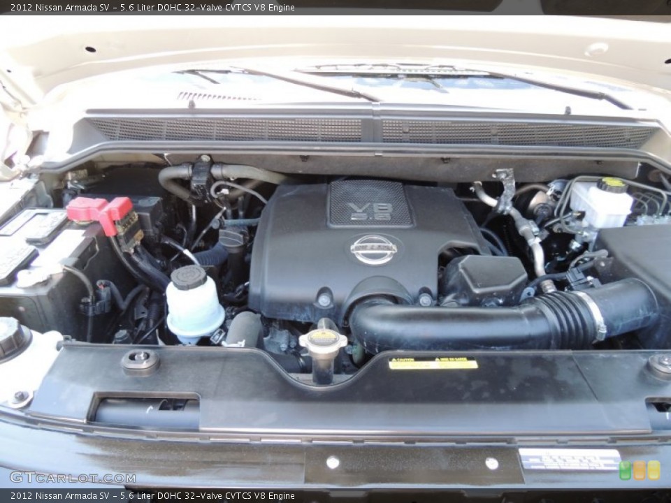 5.6 Liter DOHC 32-Valve CVTCS V8 2012 Nissan Armada Engine