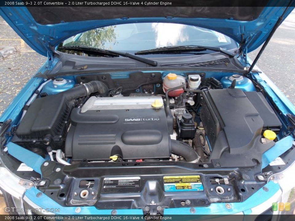2.0 Liter Turbocharged DOHC 16-Valve 4 Cylinder 2008 Saab 9-3 Engine