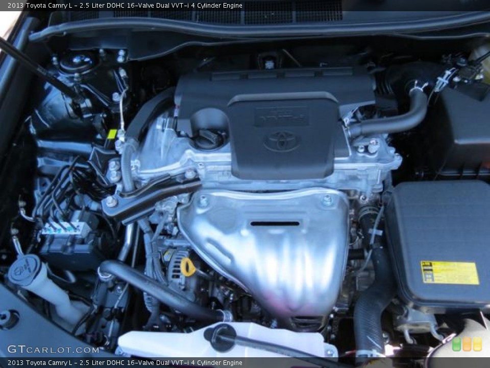 2.5 Liter DOHC 16-Valve Dual VVT-i 4 Cylinder 2013 Toyota Camry Engine