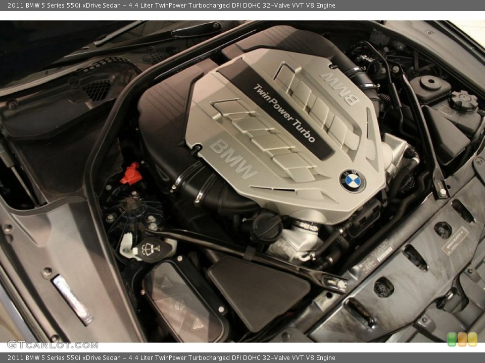 4.4 Liter TwinPower Turbocharged DFI DOHC 32-Valve VVT V8 Engine for the 2011 BMW 5 Series #81111770