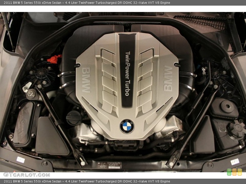 4.4 Liter TwinPower Turbocharged DFI DOHC 32-Valve VVT V8 Engine for the 2011 BMW 5 Series #81111798