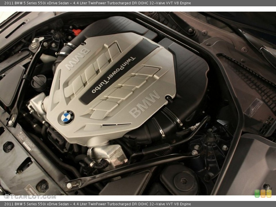 4.4 Liter TwinPower Turbocharged DFI DOHC 32-Valve VVT V8 Engine for the 2011 BMW 5 Series #81111821