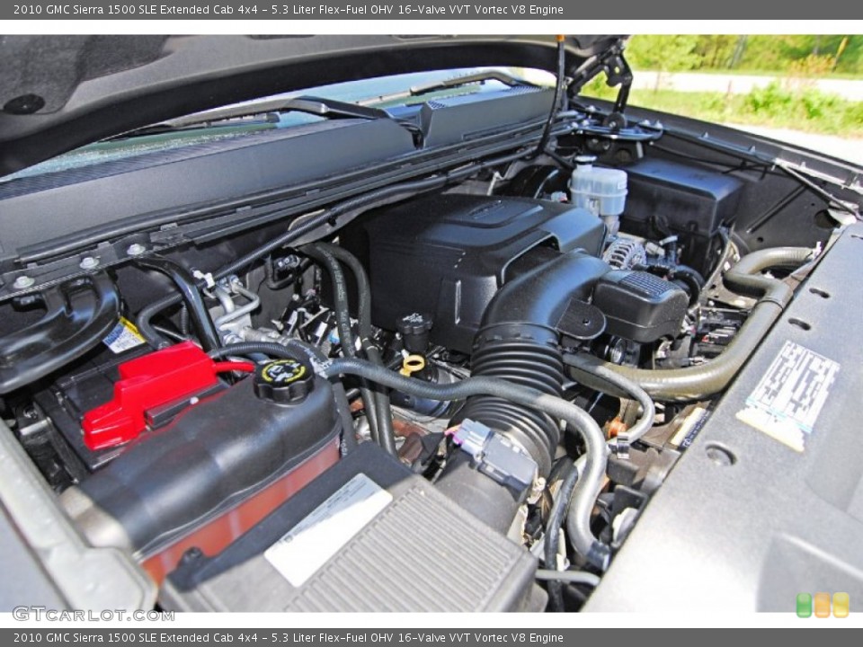 5.3 Liter Flex-Fuel OHV 16-Valve VVT Vortec V8 Engine for the 2010 GMC Sierra 1500 #81133185