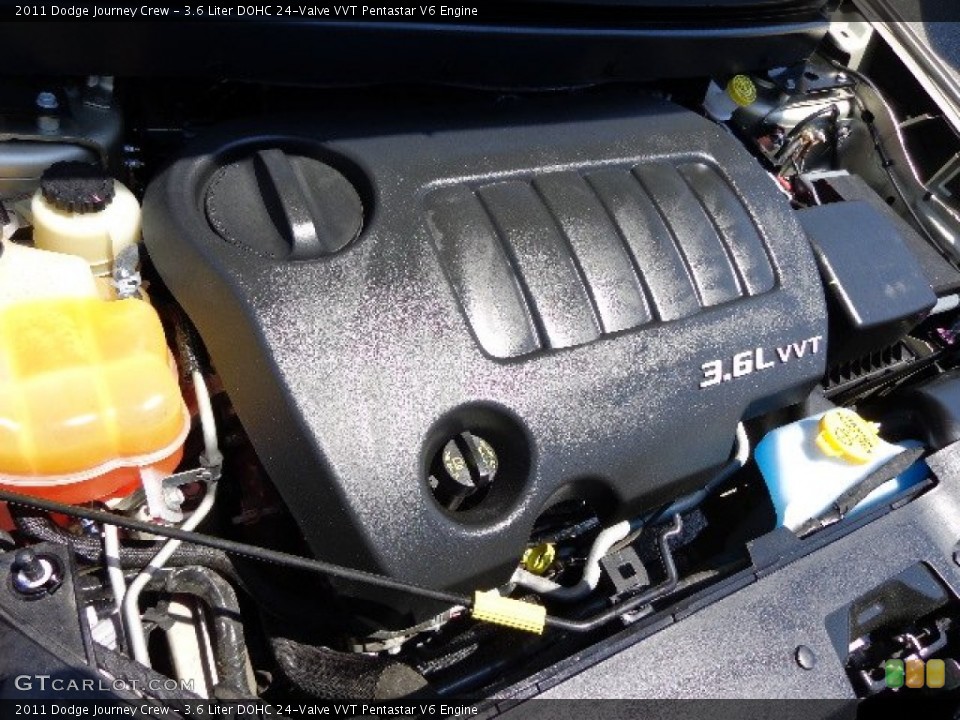 3.6 Liter DOHC 24-Valve VVT Pentastar V6 2011 Dodge Journey Engine
