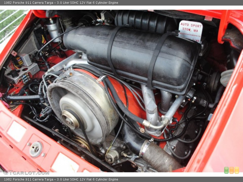 3.0 Liter SOHC 12V Flat 6 Cylinder 1982 Porsche 911 Engine