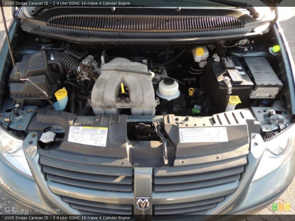 2.4 Liter DOHC 16-Valve 4 Cylinder 2005 Dodge Caravan Engine