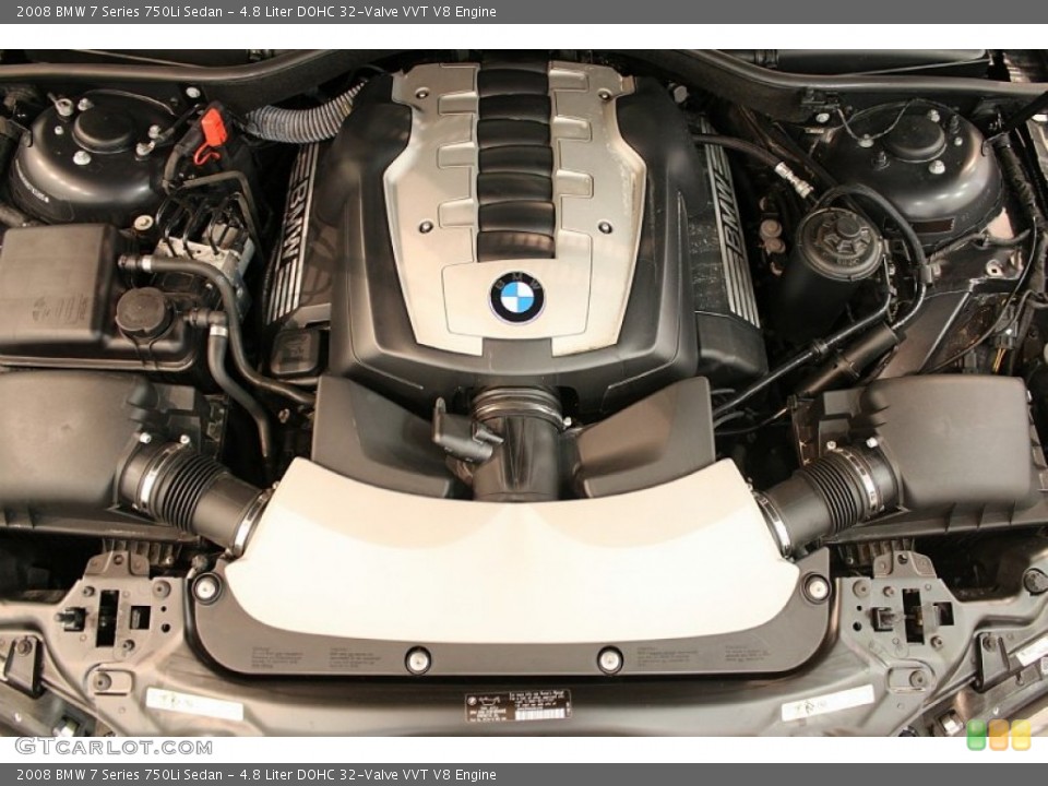 4.8 Liter DOHC 32-Valve VVT V8 Engine for the 2008 BMW 7 Series #81262366