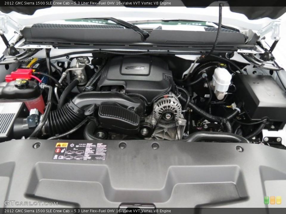 5.3 Liter Flex-Fuel OHV 16-Valve VVT Vortec V8 2012 GMC Sierra 1500 Engine