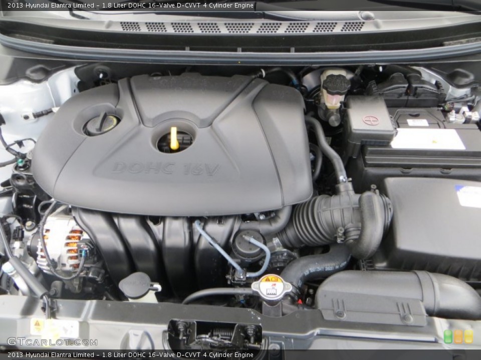 1.8 Liter DOHC 16-Valve D-CVVT 4 Cylinder Engine for the 2013 Hyundai Elantra #81267394