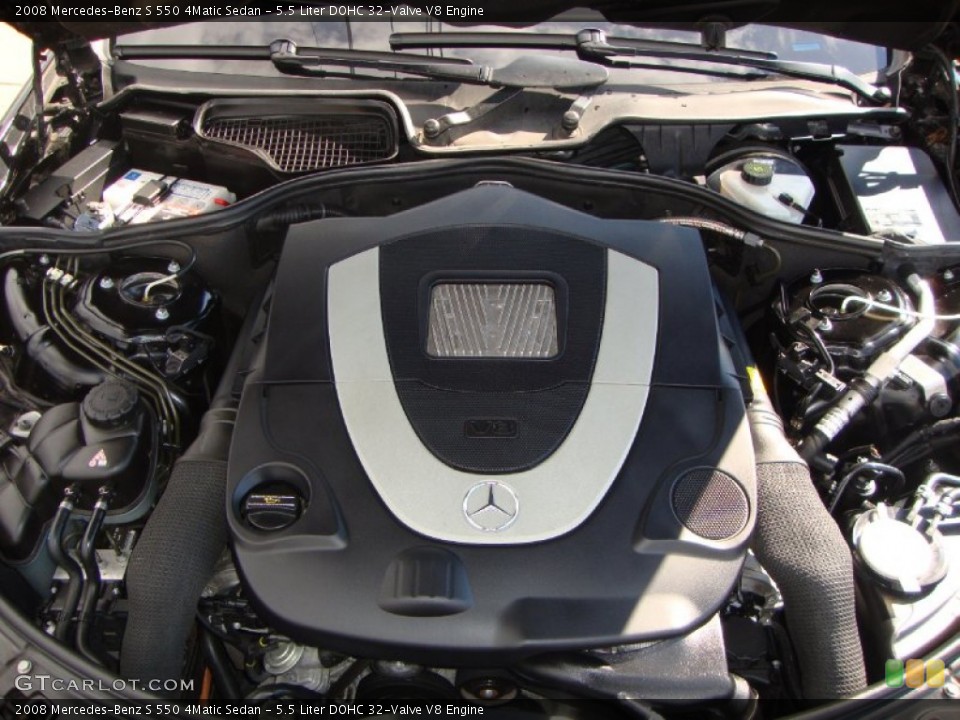 5.5 Liter DOHC 32-Valve V8 2008 Mercedes-Benz S Engine