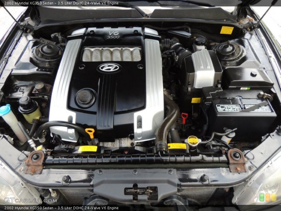 3.5 Liter DOHC 24-Valve V6 2002 Hyundai XG350 Engine