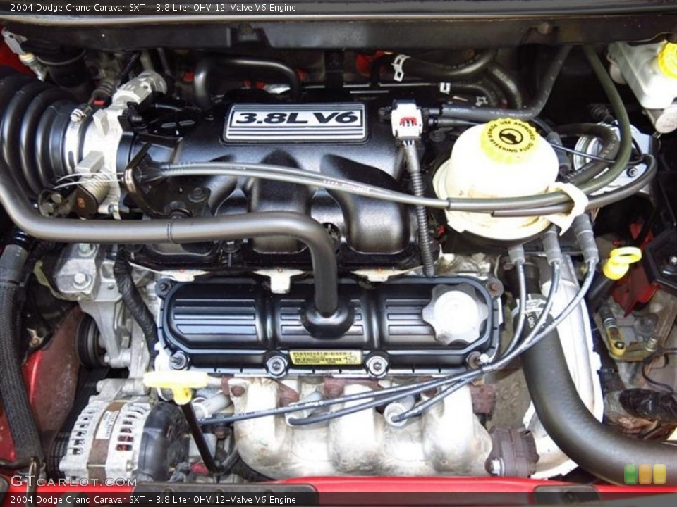 3.8 Liter OHV 12-Valve V6 2004 Dodge Grand Caravan Engine