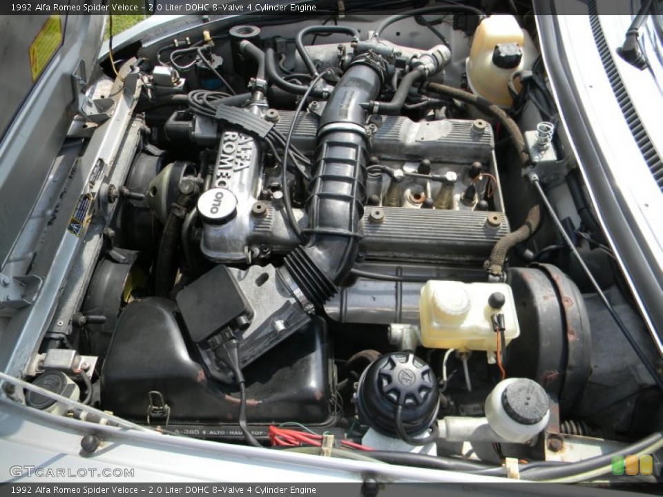 2.0 Liter DOHC 8-Valve 4 Cylinder 1992 Alfa Romeo Spider Engine