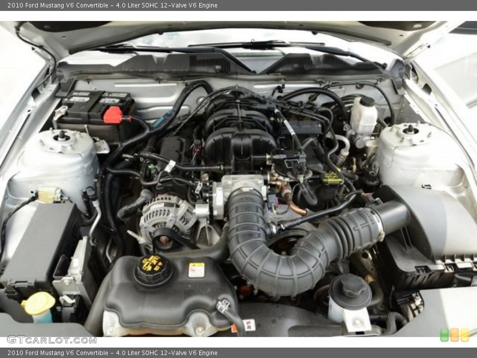 4.0 Liter SOHC 12-Valve V6 2010 Ford Mustang Engine