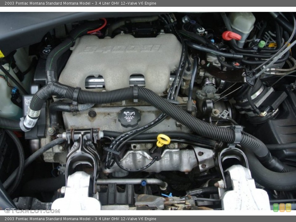 3.4 Liter OHV 12-Valve V6 2003 Pontiac Montana Engine