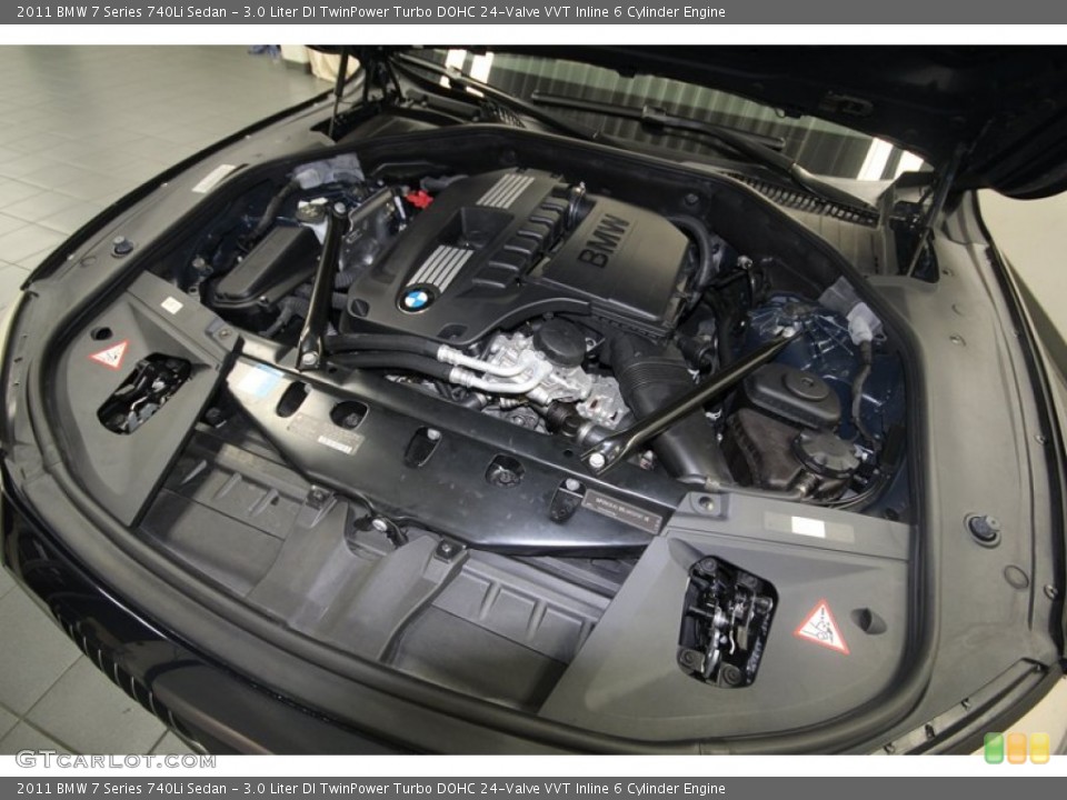 3.0 Liter DI TwinPower Turbo DOHC 24-Valve VVT Inline 6 Cylinder 2011 BMW 7 Series Engine
