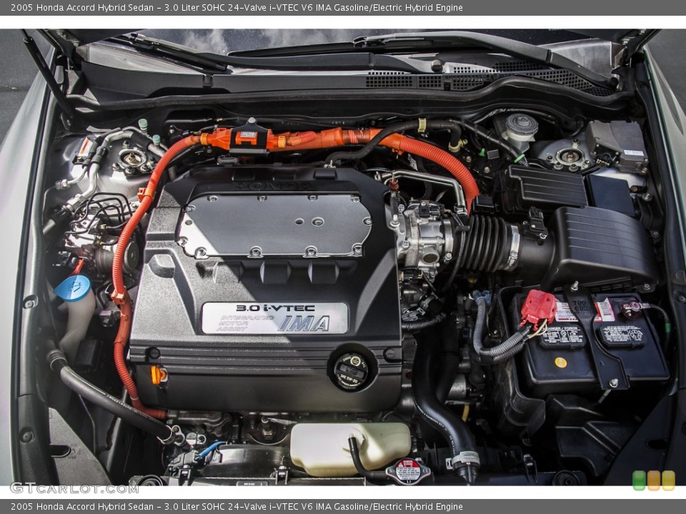 3.0 Liter SOHC 24-Valve i-VTEC V6 IMA Gasoline/Electric Hybrid 2005 Honda Accord Engine