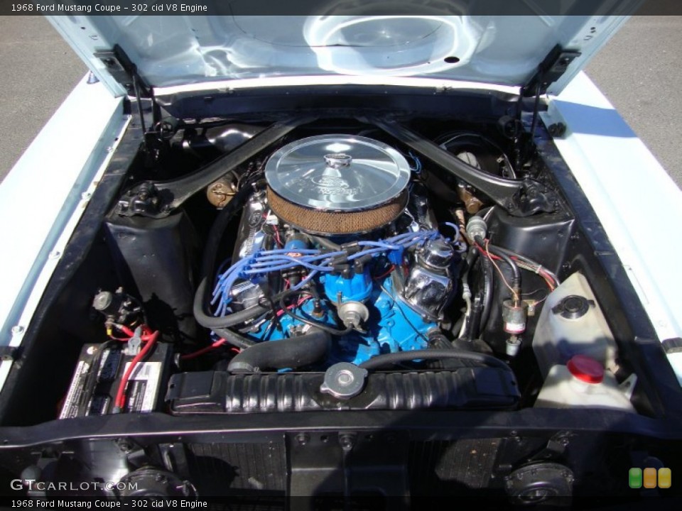 302 cid V8 1968 Ford Mustang Engine
