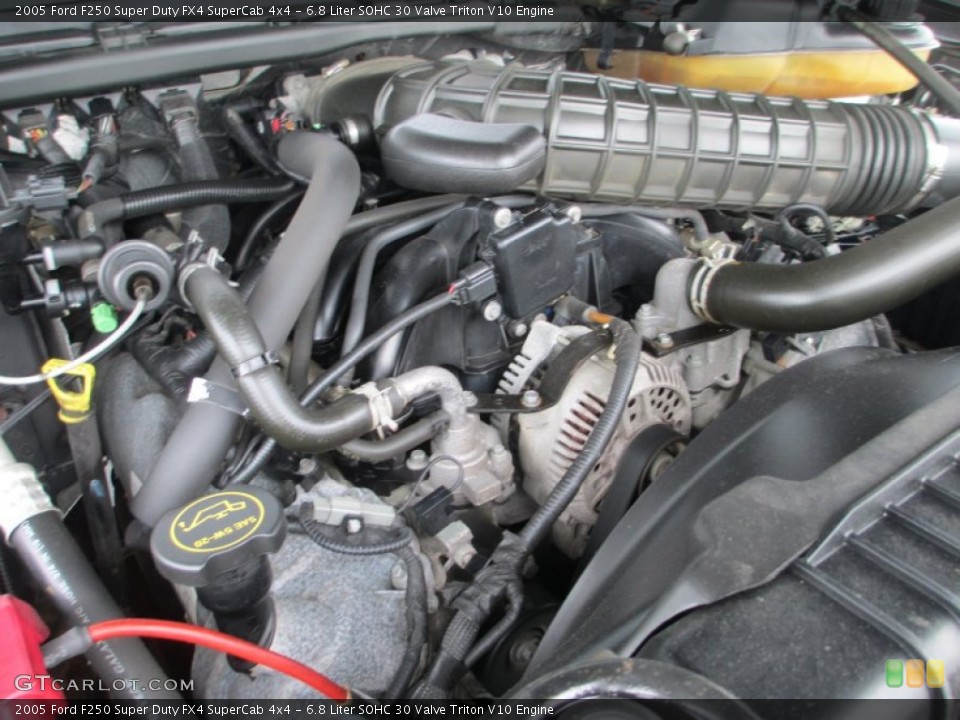 6.8 Liter SOHC 30 Valve Triton V10 Engine for the 2005 Ford F250 Super Duty #81459074