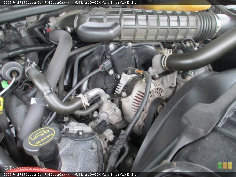 6.8 Liter SOHC 30 Valve Triton V10 Engine for the 2005 Ford F250 Super Duty #81459105