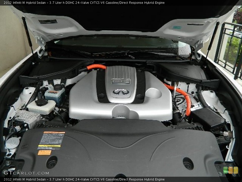 3.7 Liter h DOHC 24-Valve CVTCS V6 Gasoline/Direct Response Hybrid 2012 Infiniti M Engine
