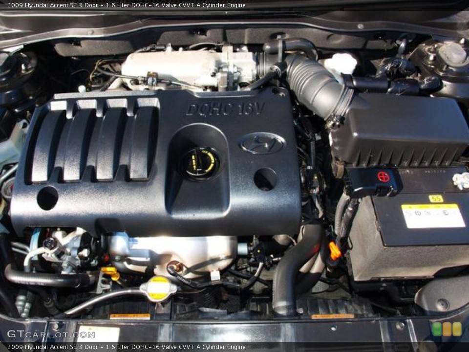 1.6 Liter DOHC-16 Valve CVVT 4 Cylinder Engine for the 2009 Hyundai Accent #81509559