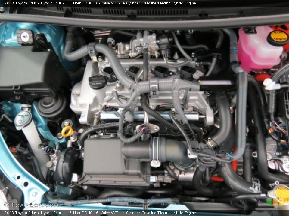 1.5 Liter DOHC 16-Valve VVT-i 4 Cylinder Gasoline/Electric Hybrid Engine for the 2013 Toyota Prius c #81537206