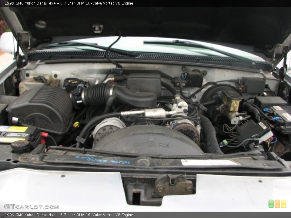 5.7 Liter OHV 16-Valve Vortec V8 1999 GMC Yukon Engine