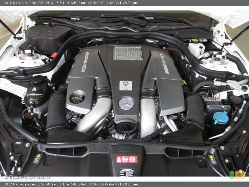 5.5 Liter AMG Biturbo DOHC 32-Valve VVT V8 2012 Mercedes-Benz E Engine